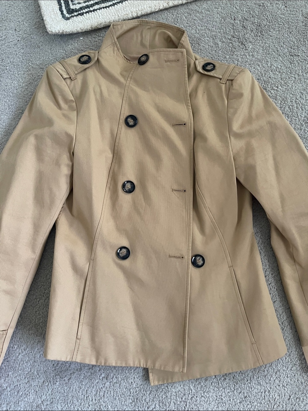 Zara Double-Breasted Beige Trench Coat